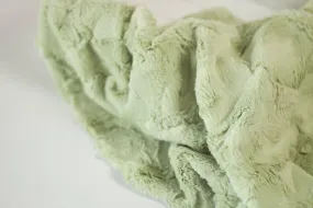 Sage Green Cuddle Faux Fur Photography Prop Rug