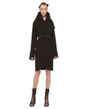 SHAWL COLLAR COAT WITH BELT