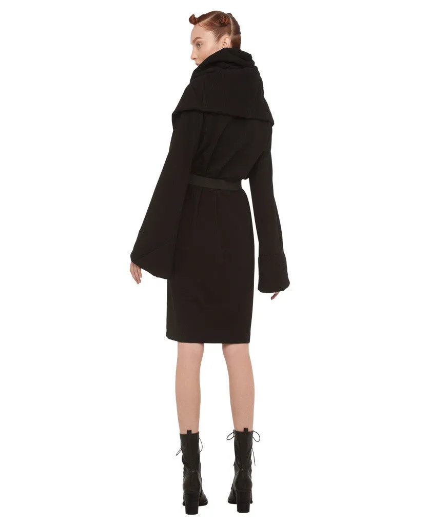 SHAWL COLLAR COAT WITH BELT