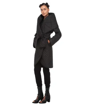 SHAWL COLLAR COAT WITH BELT