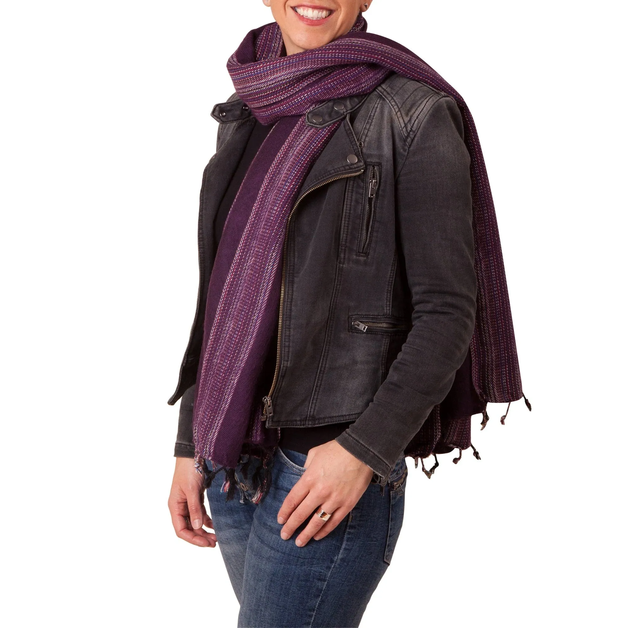 Sherpa Scarf/Shawl - Grape