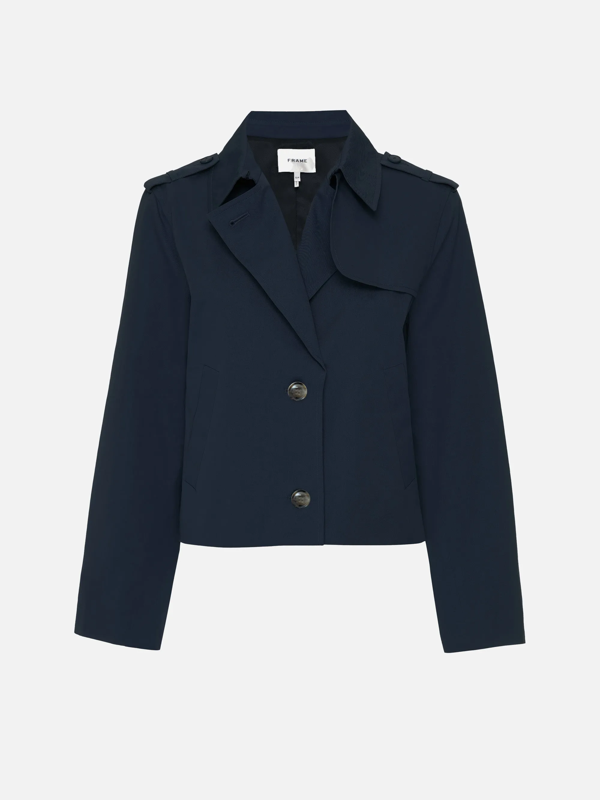 Short Trench Jacket -- Navy