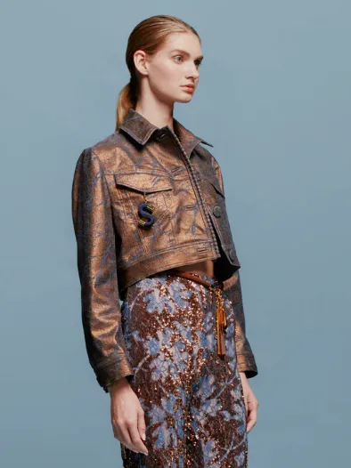 Silvia Tcherassi Nahid Jacket- Metallic