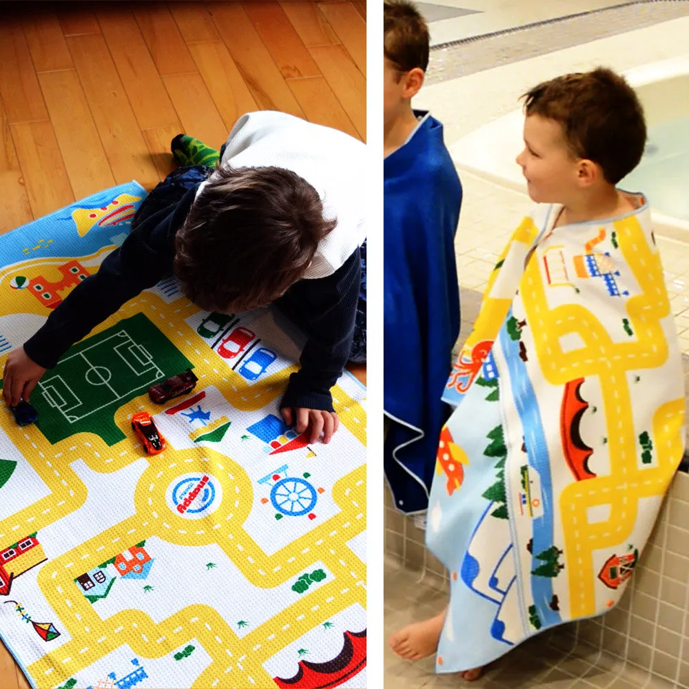 Snappy Kids Microfiber Swim Towels with Snaps