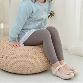 Solid Kids Girls Leggings Cotton Knit Leggings for Girls Casual Children's Girl Summer Pantyhose Summer Spring