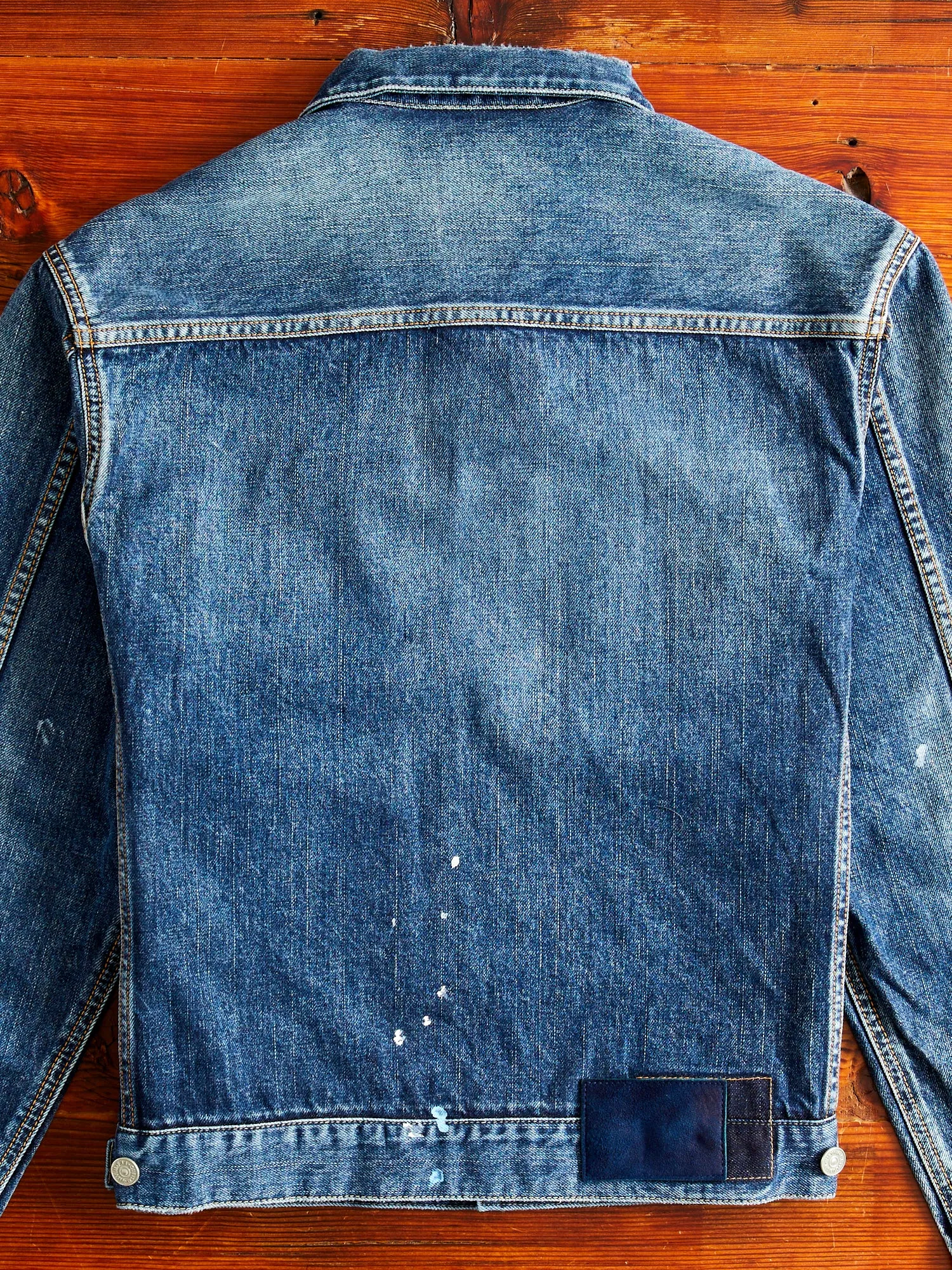 SS 101 Damaged Denim JKT in 1010 Washed Indigo