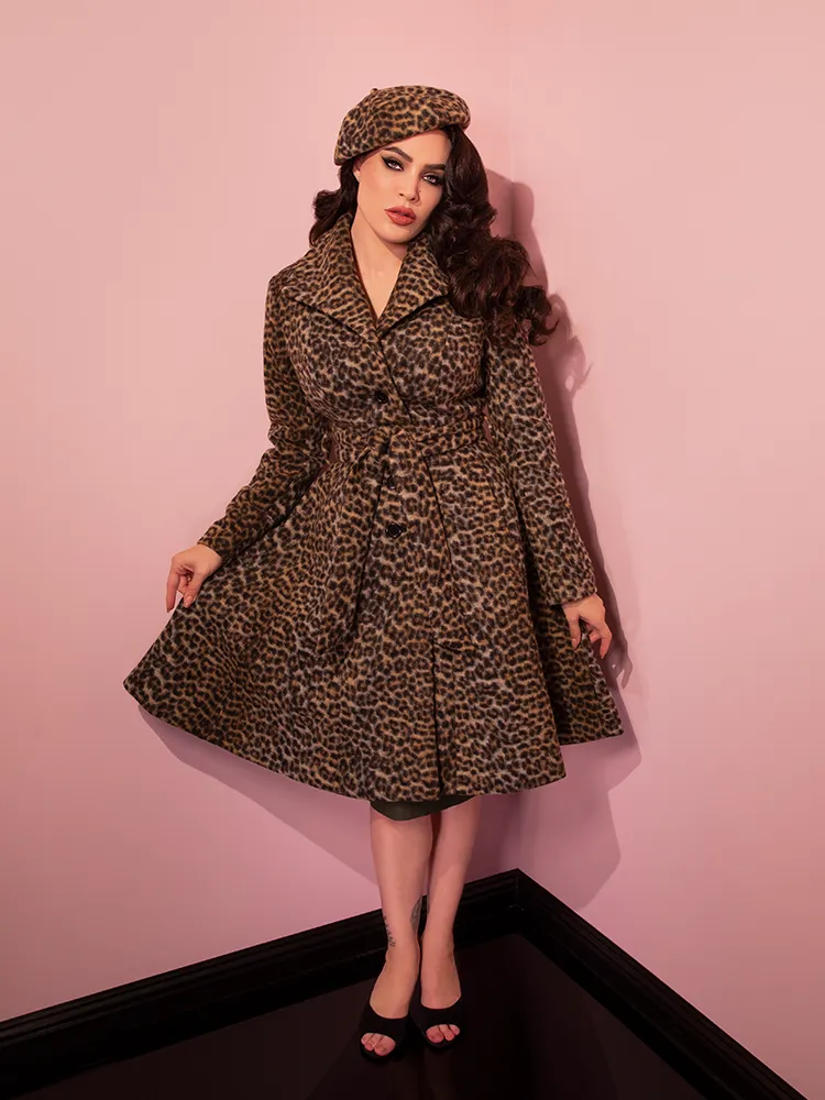 Starlet Swing Coat in Leopard Print - Vixen by Micheline Pitt