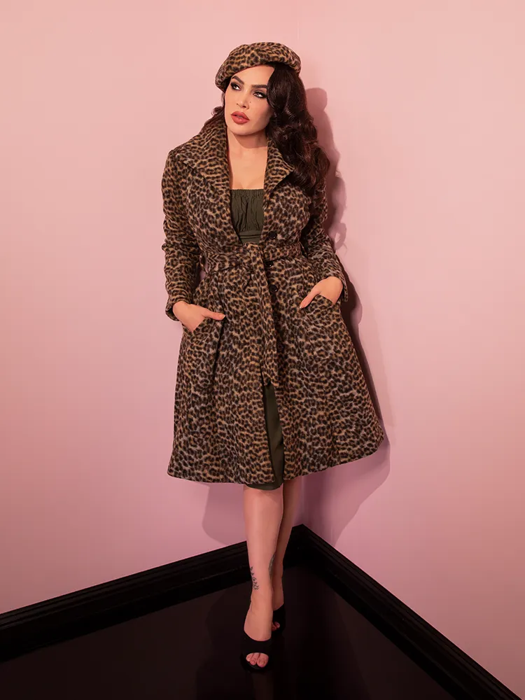 Starlet Swing Coat in Leopard Print - Vixen by Micheline Pitt