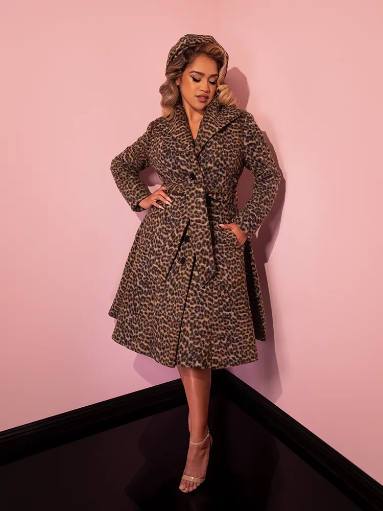 Starlet Swing Coat in Leopard Print - Vixen by Micheline Pitt