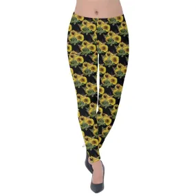 Sunflowers Velvet Leggings