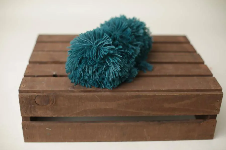 Teal Pelagio Faux Fur Photography Prop Rug