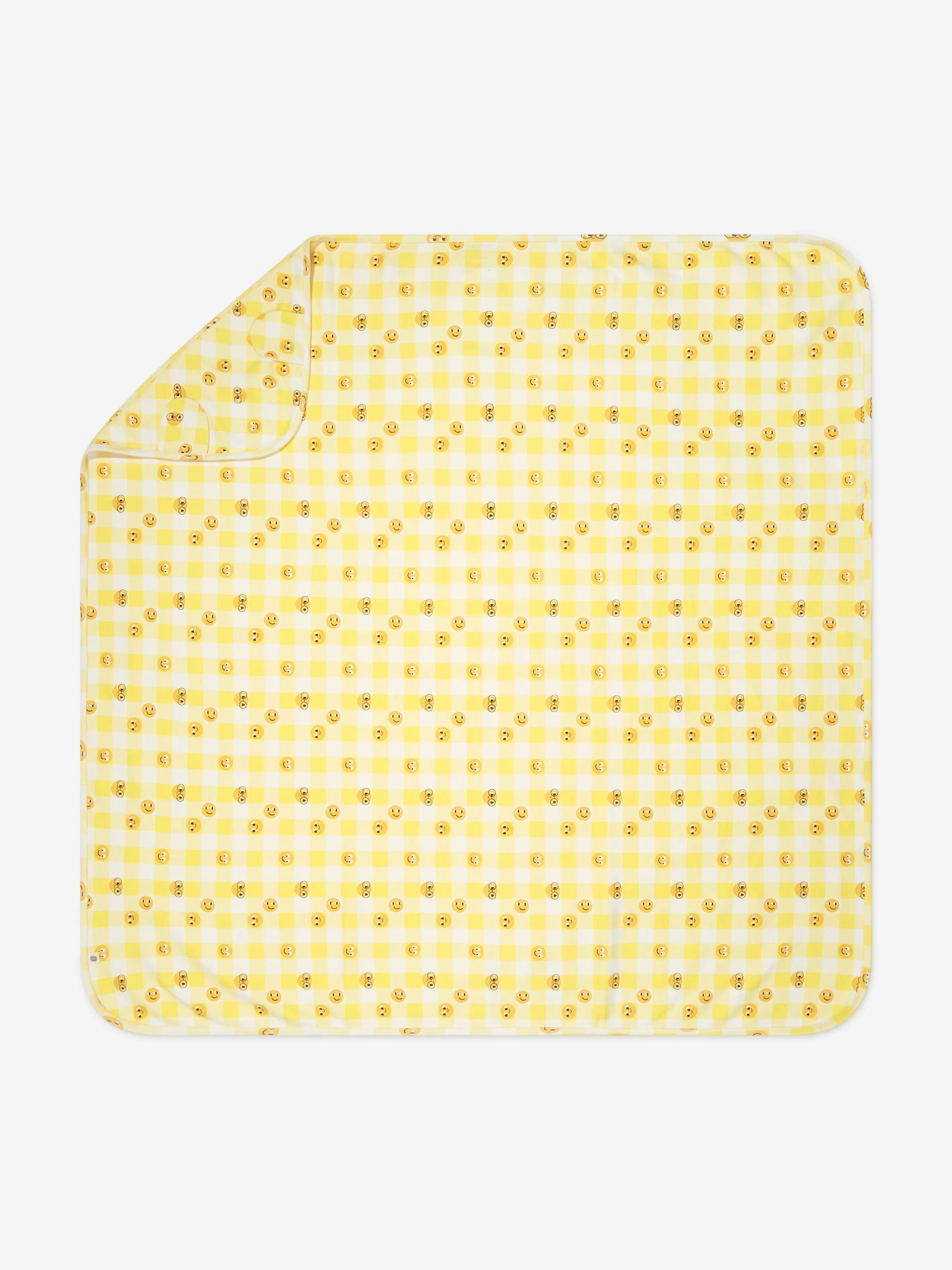 The Bonnie Mob Baby Tiddlywink Hooded Blanket With Hood in Yellow