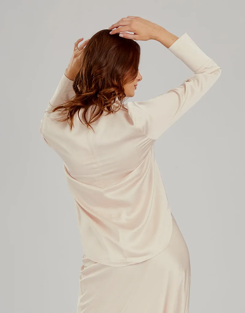 The Crescent Modish Satin Top - Light Shades