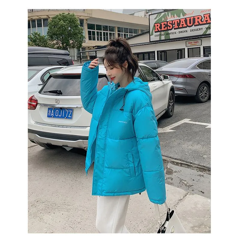 Thickened Loose Fit Casual Warmth Hooded Puffer Jacket