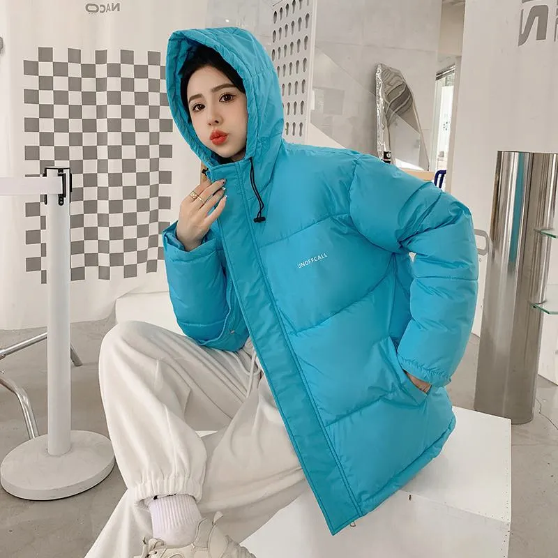 Thickened Loose Fit Casual Warmth Hooded Puffer Jacket