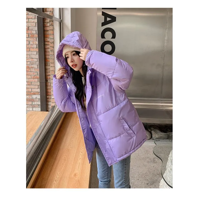 Thickened Loose Fit Casual Warmth Hooded Puffer Jacket