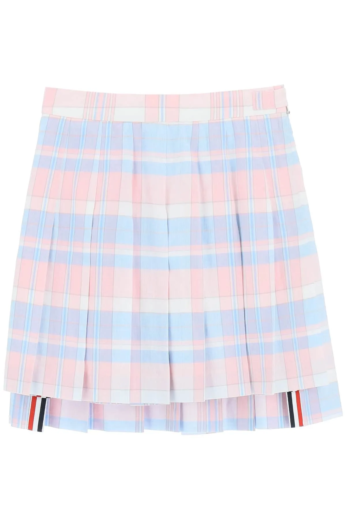 Thom browne madras pleated skirt