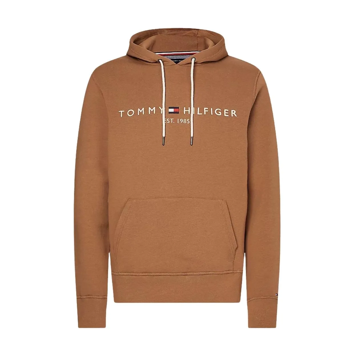 Tommy Hilfiger Logo Khaki Fleece Hoodie