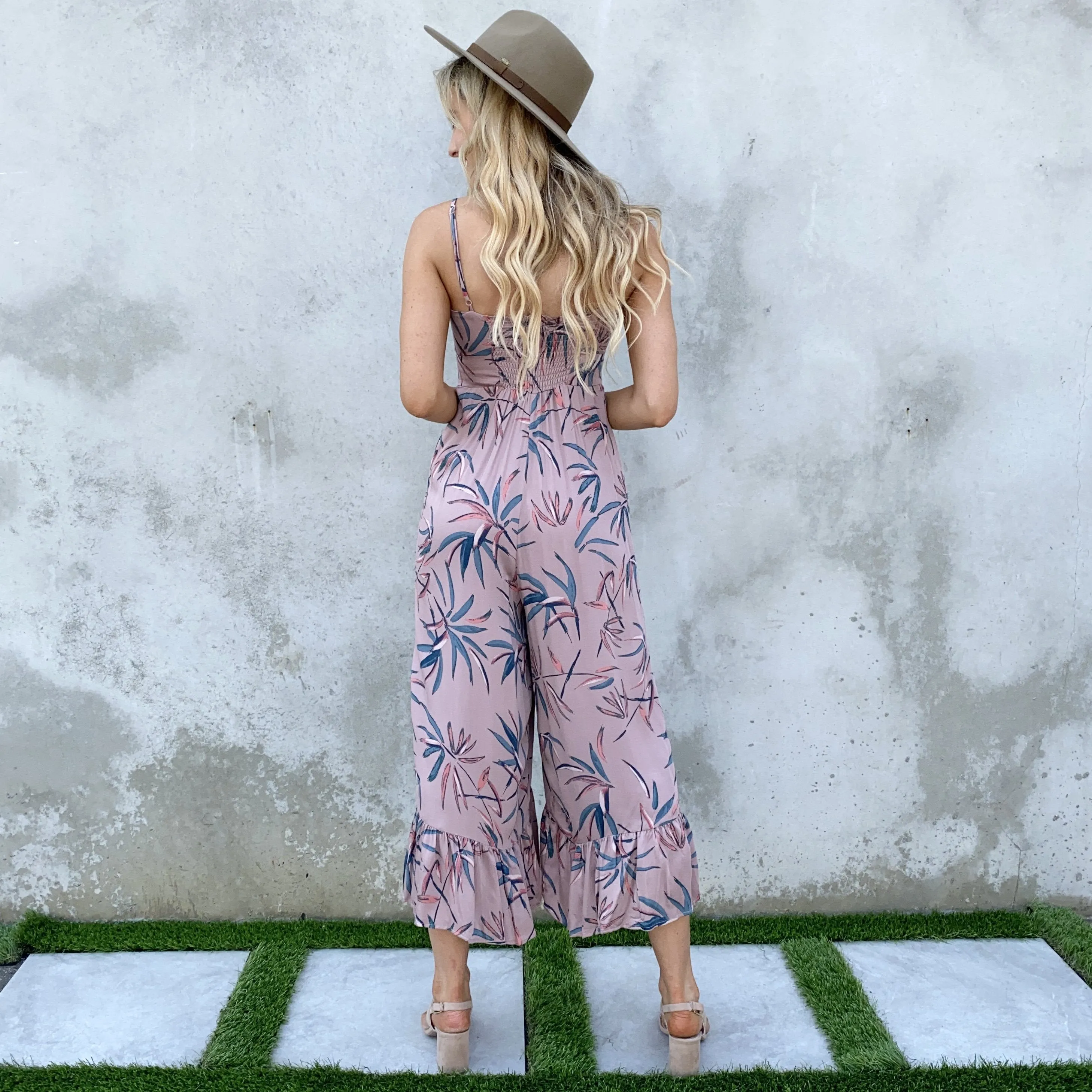 Tropical Paradise Jumpsuit in Mauve