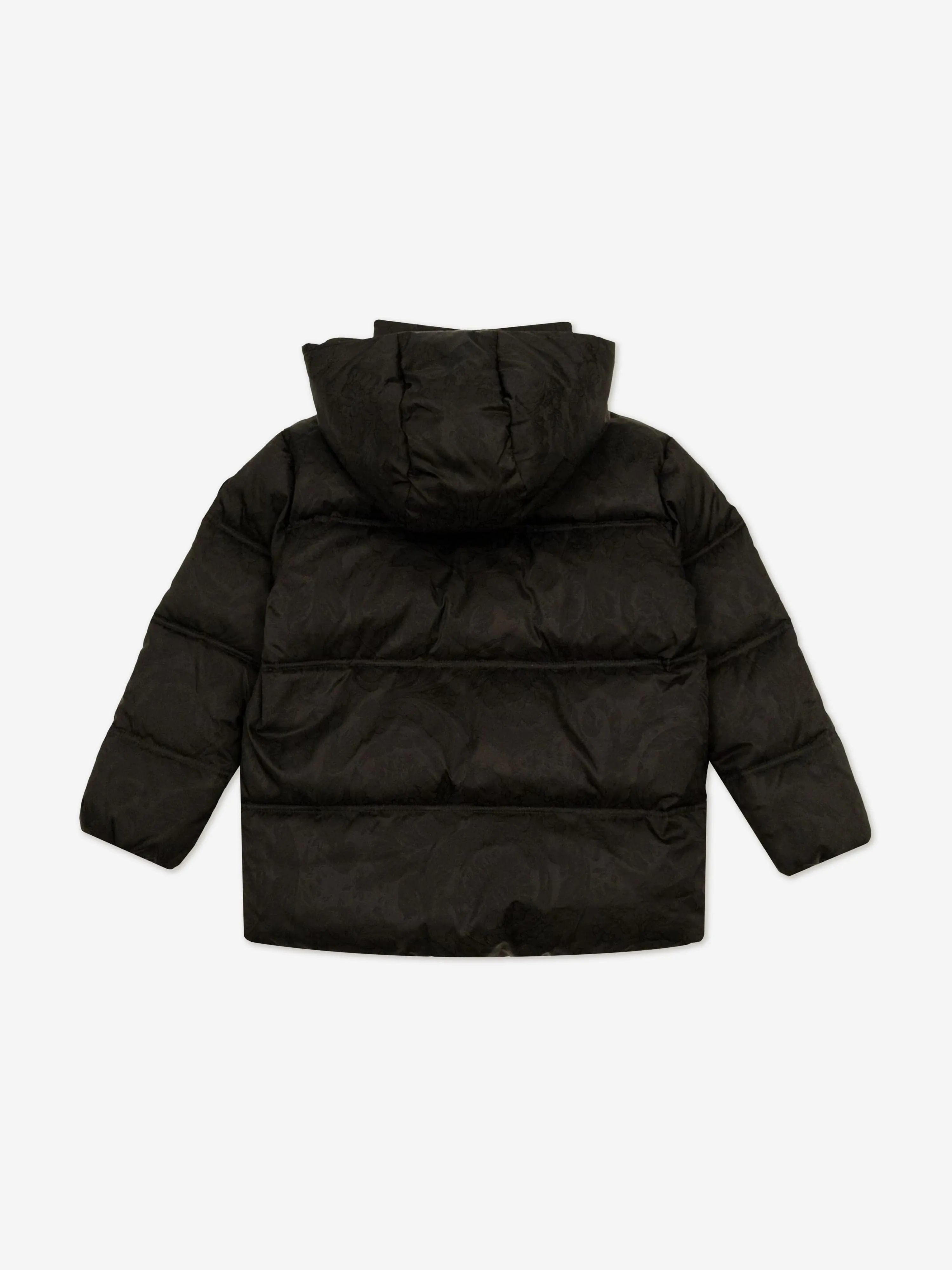 Versace Kids Down Padded Barocco Jacket in Black