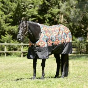 WeatherBeeta ComFITec Essential Standard Neck Turnout Blanket, Medium, Western Sunset Print