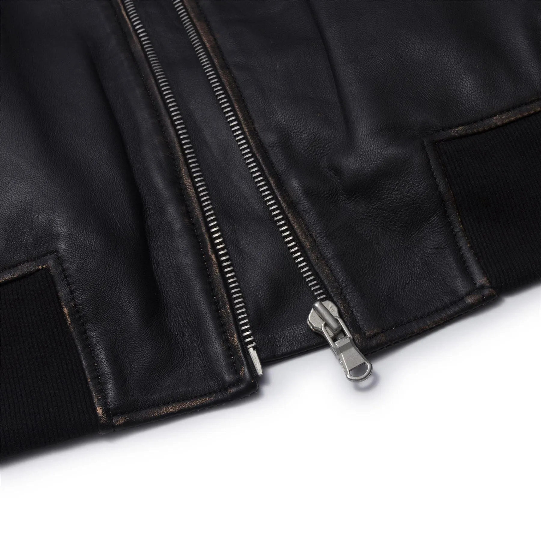 Women's Leather Jacket Cropped Bomber Zipper Short Coat