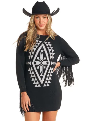 Women's Rock & Roll Aztec Sweater Dress