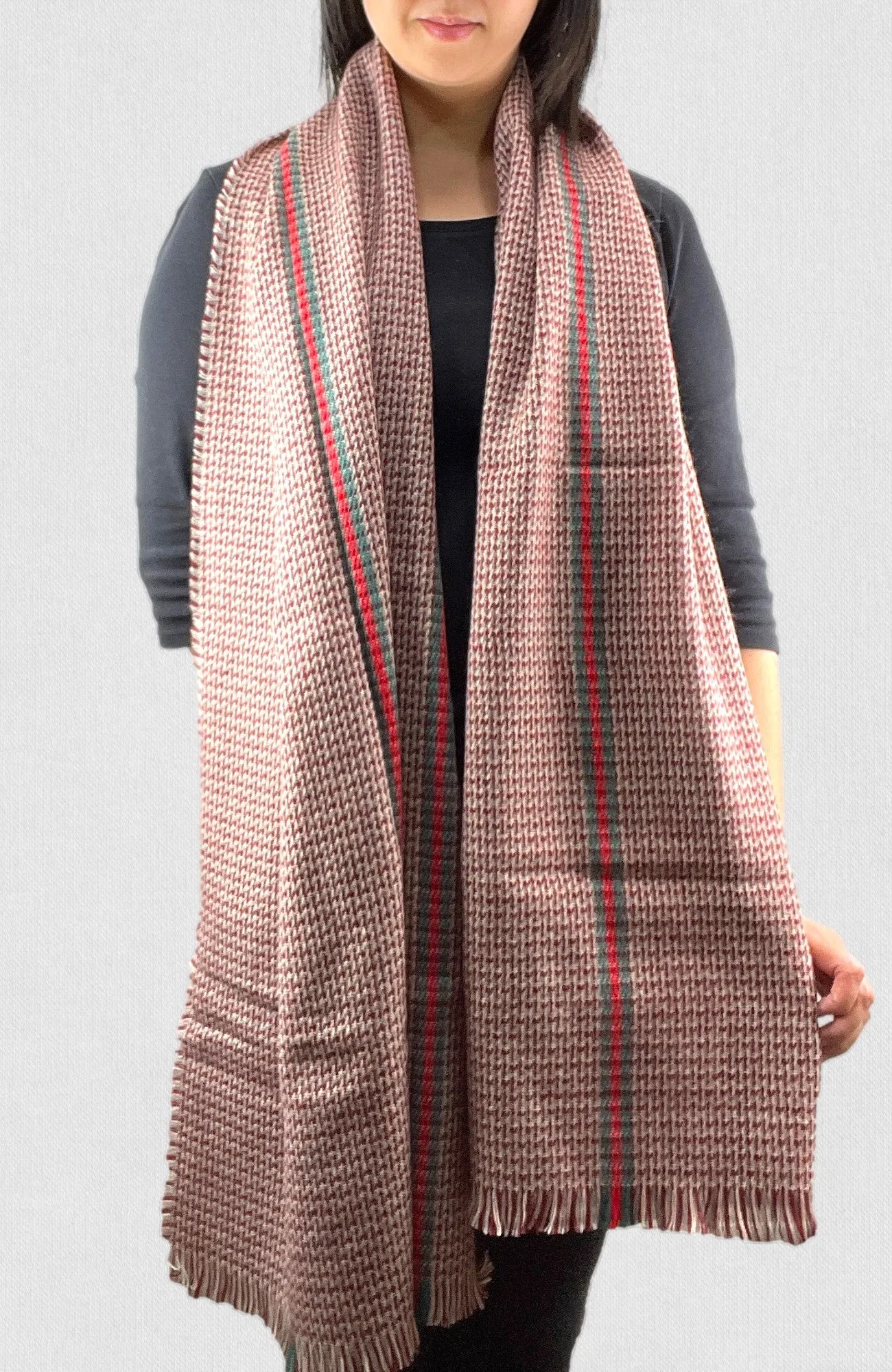 Women's Winter Scarf Shawl Houndstooth Plaid Warm Soft Scarves