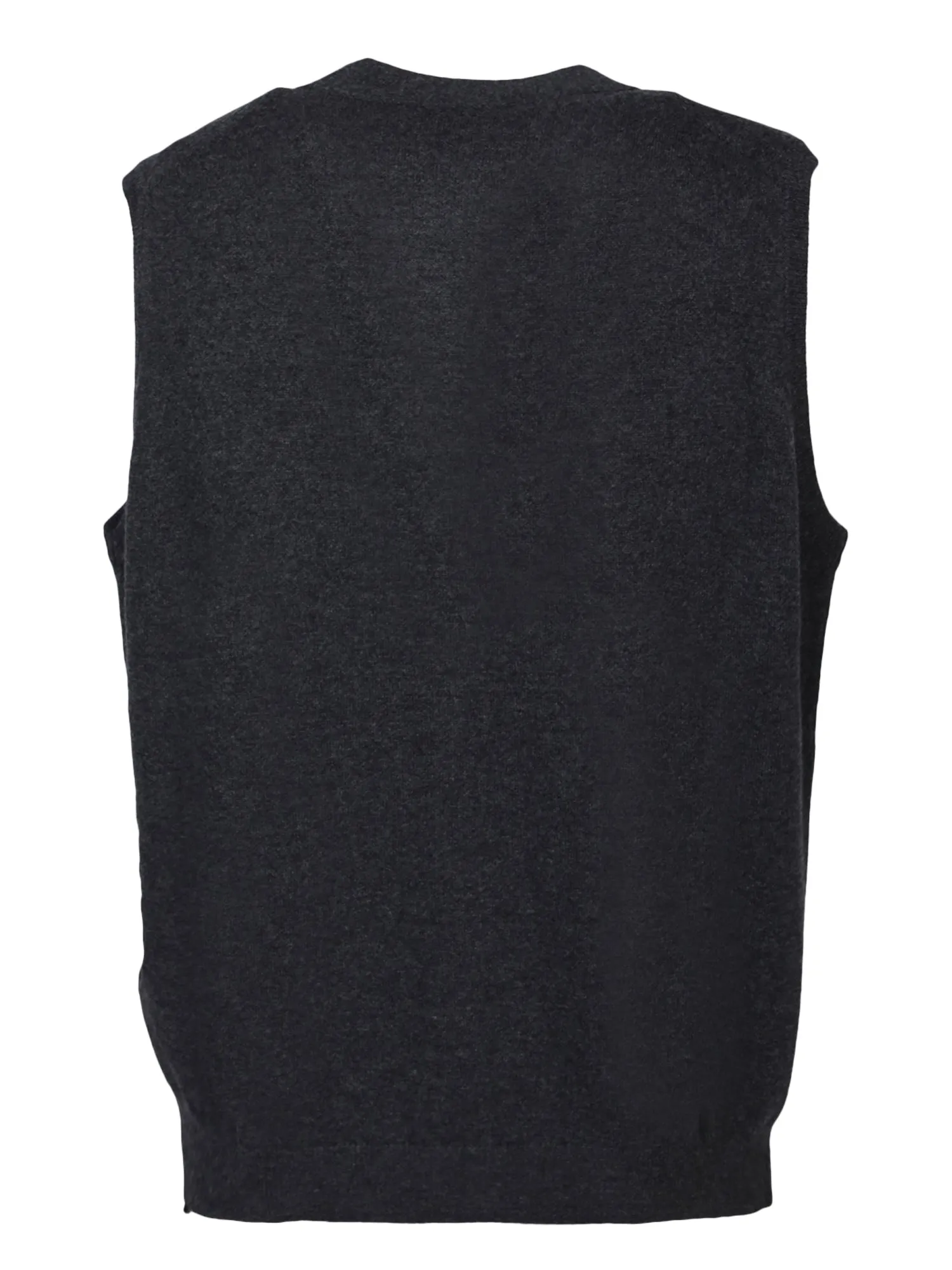 Wool cashmere dark grey gilet