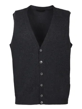 Wool cashmere dark grey gilet