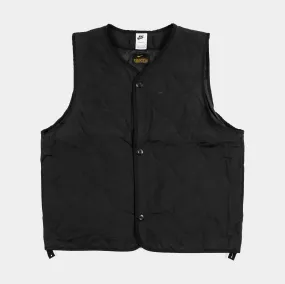 Woven Insulated Military Vest Mens Jacket (Black)