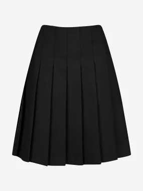 Zeco Girls School Senior Down Pleat Eco Skirt in Black