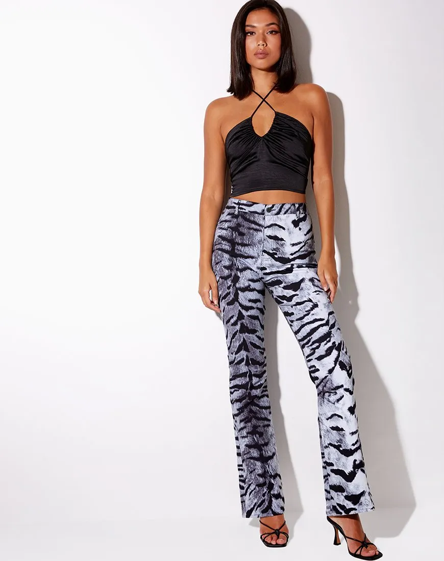 Zoven Trouser in Tiger Full Silver Placement